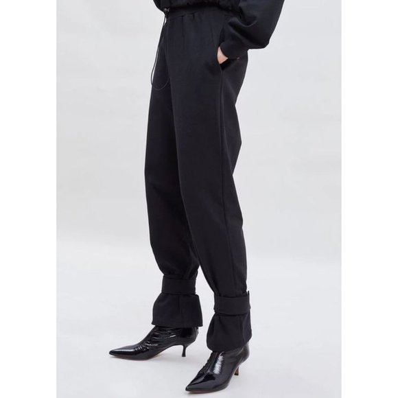 The Frankie Shop Tab Cuff Sweatpants Black Size XS - Picture 1 of 10